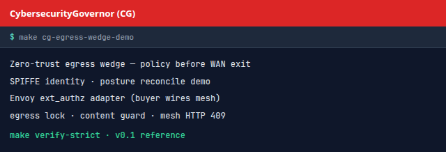 CybersecurityGovernor demo