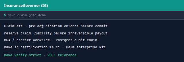 InsuranceGovernor demo