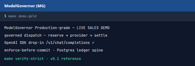 ModelGovernor demo